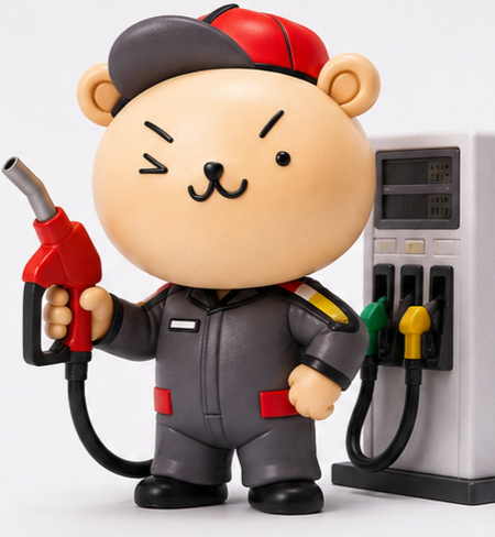 工事進捗を案内するあべぁ～